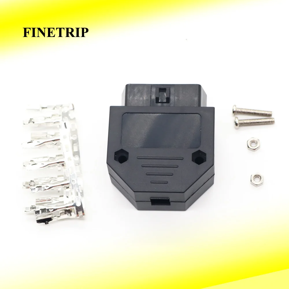 Universal OBD 2 OBD2 16Pin Female Connector J1962F Plug Adapter With Enclosure For South Korea 5pcs | Diagnostic Tools
