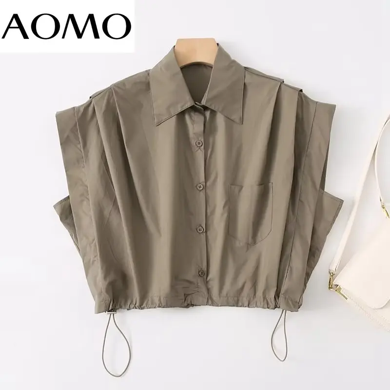 

Женская блузка без рукавов AOMO, большие размеры, модель YU293A, 2023