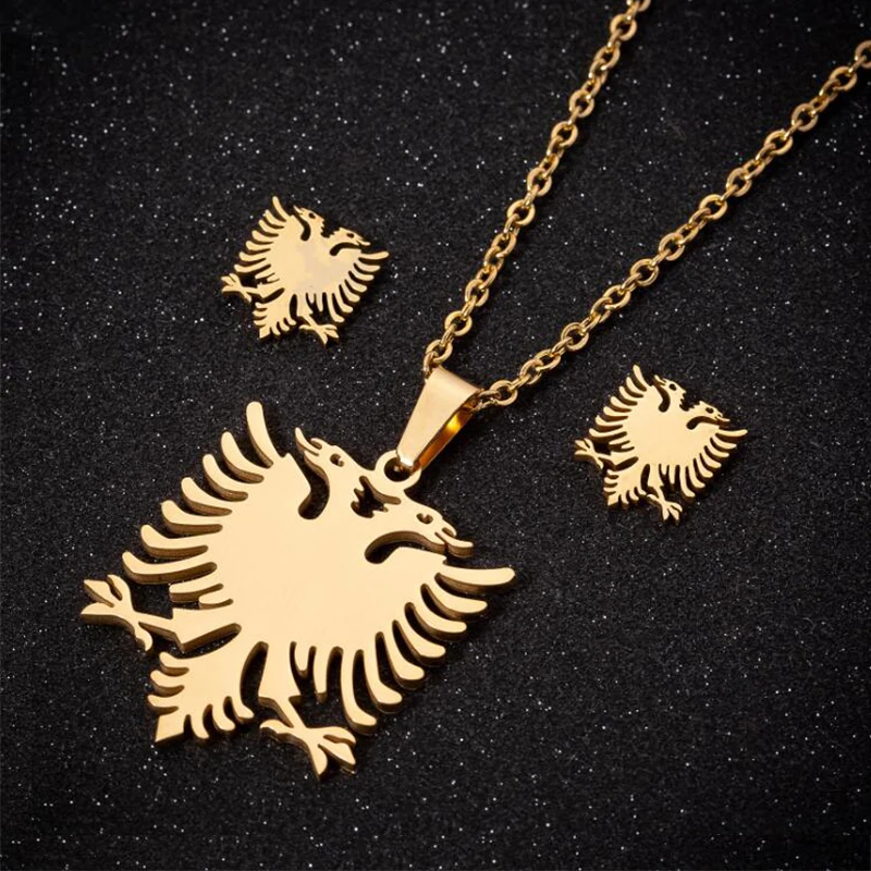 Ожерелье из нержавеющей стали в стиле панк с орлом изящные модные подвески