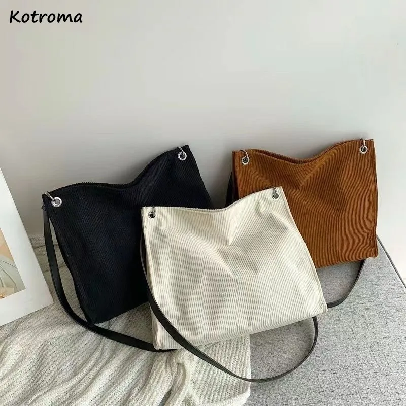 Вельветовая сумка на плечо женская простая портативная студенческая Bolsos