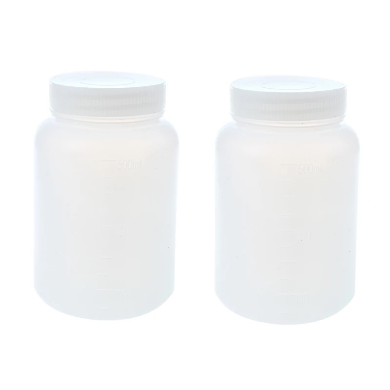 

2 шт., белая пластиковая бутылка для хранения химических веществ, 500 мл