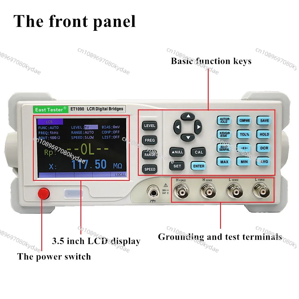 Цифровой мостовой тестер Foe ET1090A настольного типа с 5-значным дисплеем LCR для