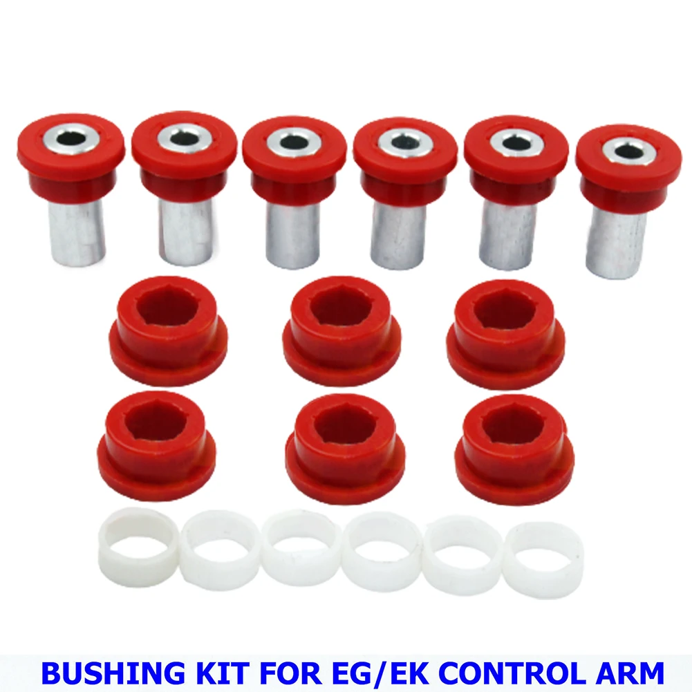 

6 Set POLYURETHANE CONTROL ARM BUSHING KIT High Quality CNC T-6 Billet Aluminum Alloy For HONDA CIVIC 88-95 EG/96-00 EK SERIES