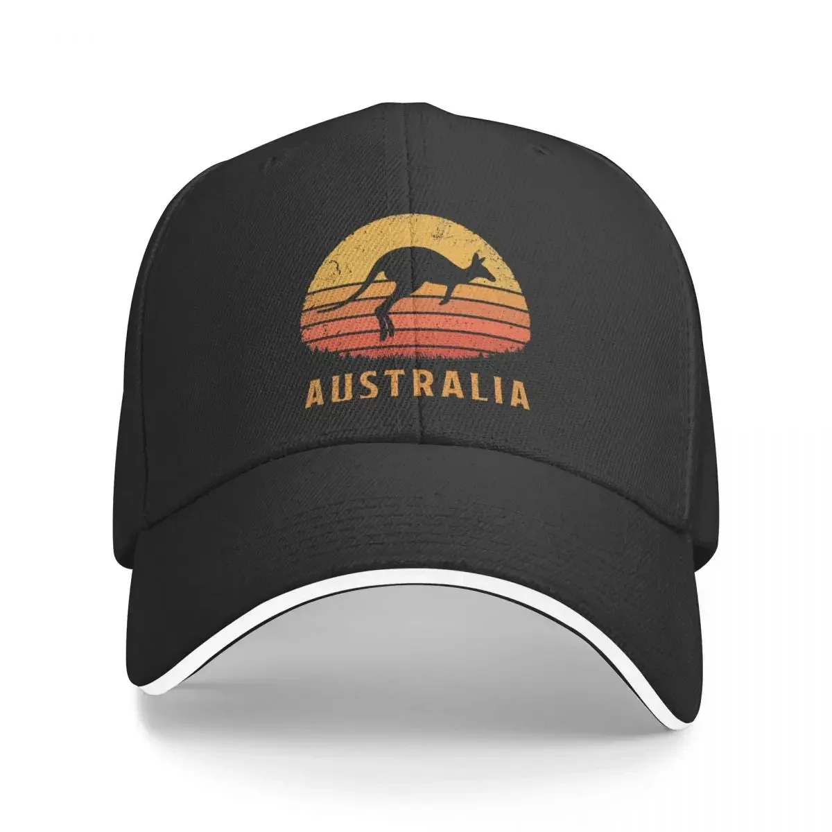 Полиэстер черная бейсболка Australia Retro Kangaroo