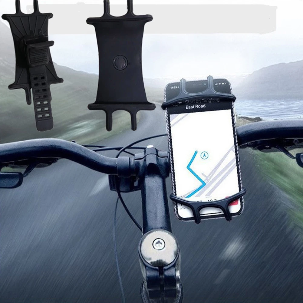 Universal Bike Mobile Phone Stand Shockproof Elastic Navigation Holder For Motorcycle Bike
