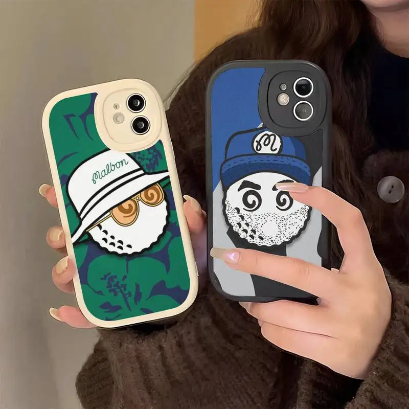 

Golf Style Design-M-Malbons Phone Case Hard Leather Phone Case for iPhone 13 12 Mini 11 14 Pro Max Xs X Xr 7 8 Plus 6 6s
