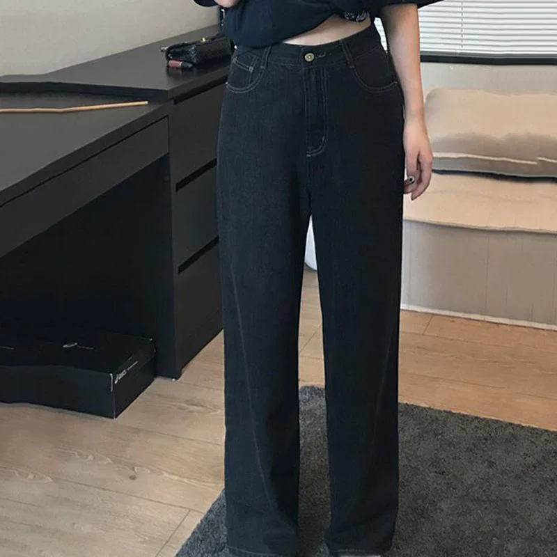 

Женские джинсы, Свободные мешковатые джинсовые брюки размера плюс Y2k с высокой талией 2022, Молодежная потертая уличная одежда, женские брюки,...