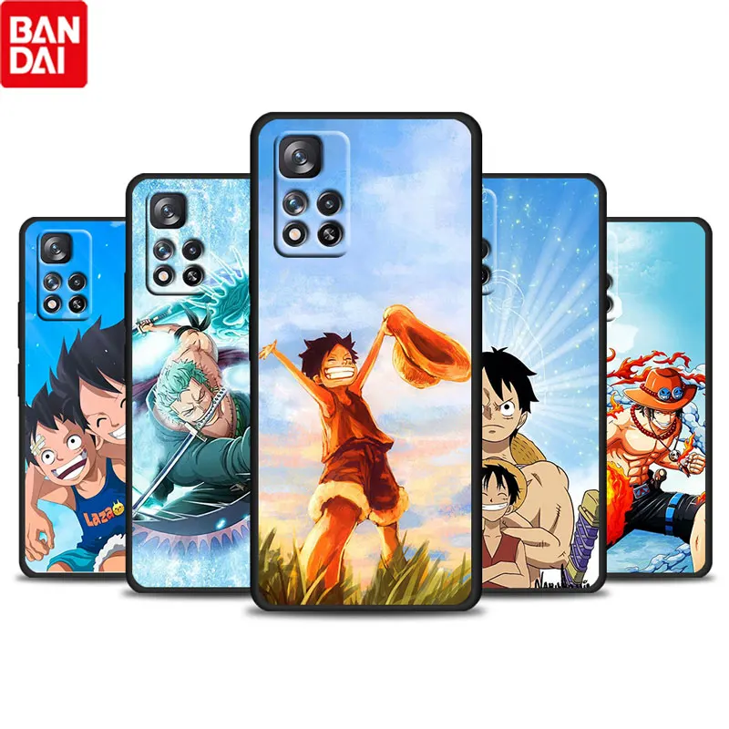 

Anime One Piece Luffy For Xiaomi Redmi Note 11 10 11T 10S 9 9S 8 7 5G 4G Silicone Soft Black Phone Case Fundas Coque Capa Cover