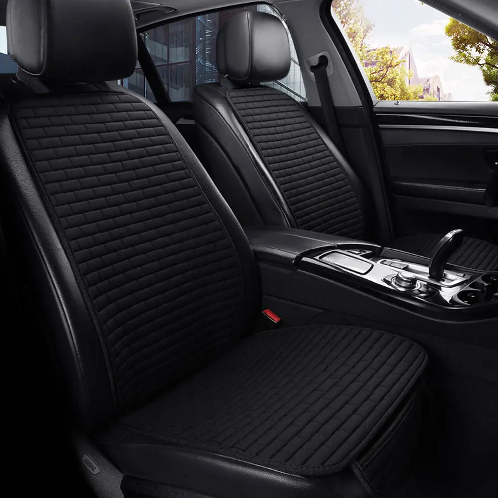 

1 Set Car Seat Cover Front Rear Flax Seat + Back Protect Cushion Automobile Seat Cushion Protector Pad Car Cover Mat Decoration
