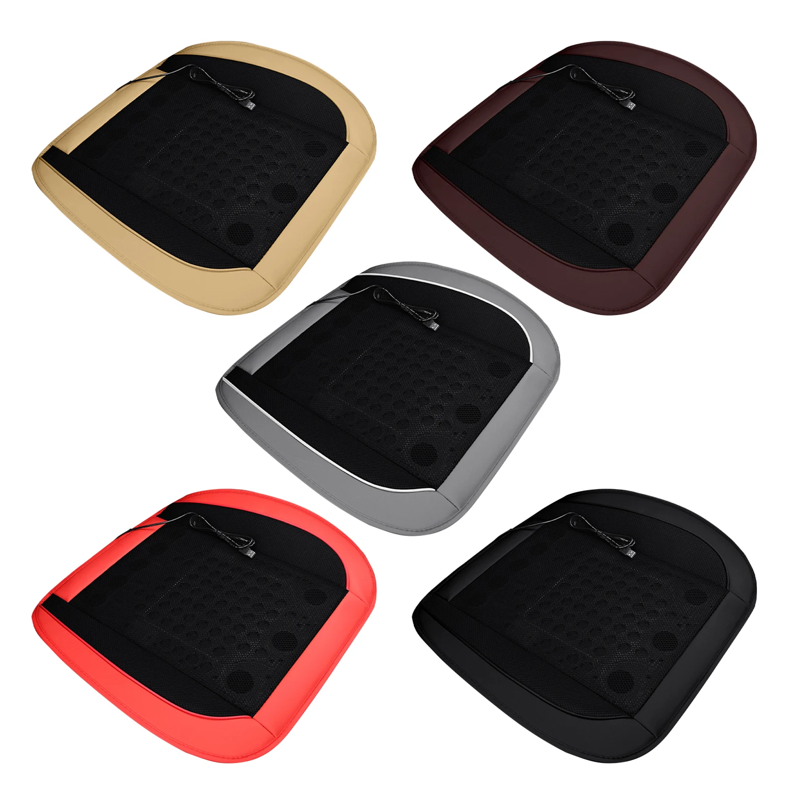 

Car Air Ventilated Fan Cushion Car Seat Pad Ventilation Cushion USB Fan Cushion For Office Chair USB Cooling Car Seat Cushion