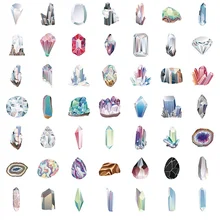 50pcs Cartoon Gemstone Crystal Stickers For Suitcase Cup Laptop Stationery Phone Aesthetic Kids Sticker Scrapbooking Supplies 
