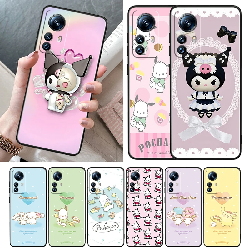 

Anime Sanrio Cinnamoroll Case For Xiaomi 12T 12S 12 11 Ultra 11T 10T 9T Note10 Pro Lite 5G Soft TPU Black Phone Cover Shell Capa