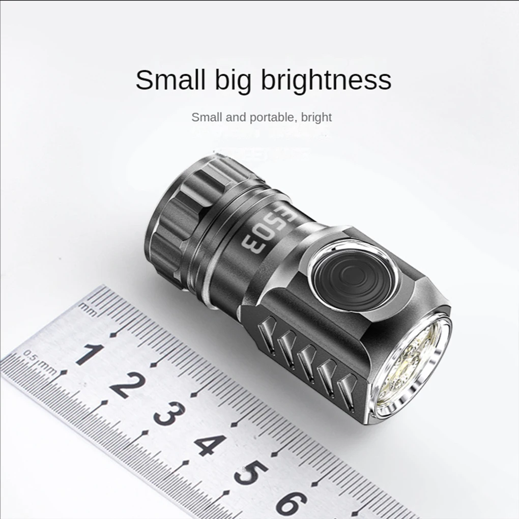 

Flashlight Portable Torch 6 Modes Powerful Brightness Dimmable Lamp Lighting Tool for Outdoor Climbing Fishing Black