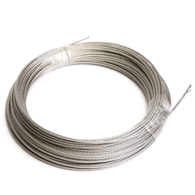 

304 Stainless Steel 3mm Diameter Cable Wire Clothes Cable Line Wire Rope Length 30M