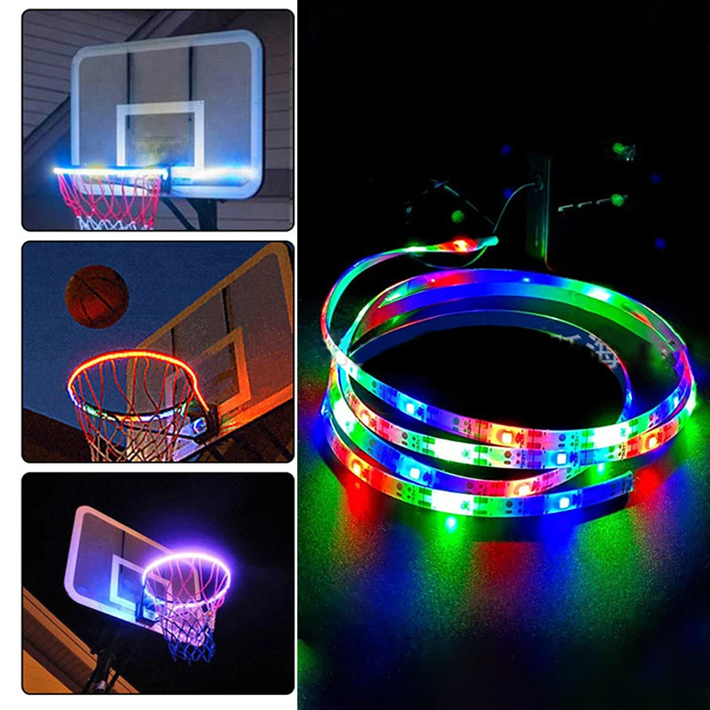 

LED Basket Hoop Solar Light Basketball Playing Led Night Strip Light Bar Basketball Rim Basketball Equitment Hoops Decor Lights
