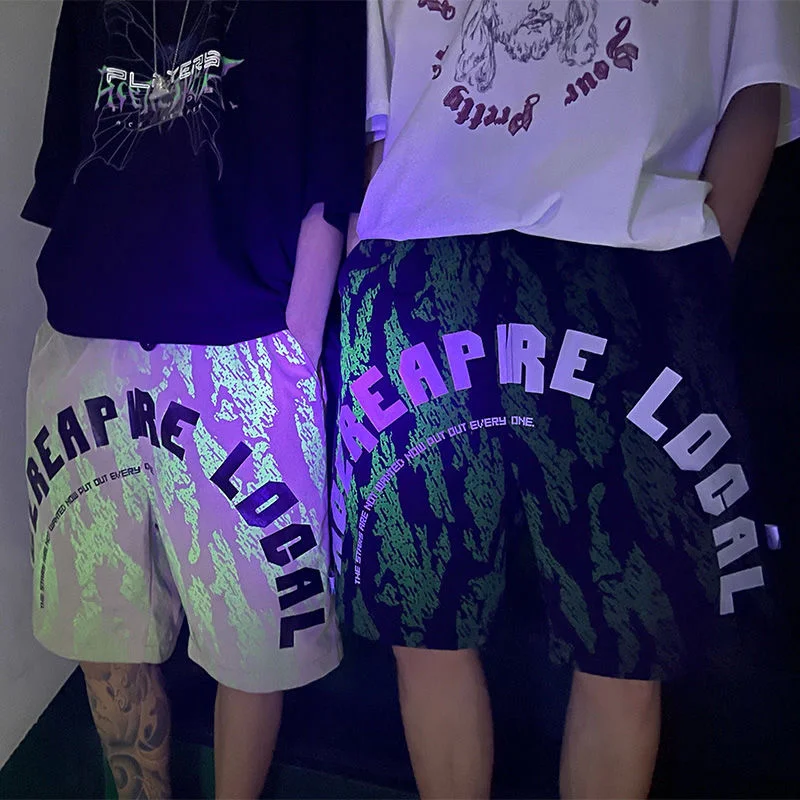 

Printed Letters Casual Straight Shorts for Men's Thin Street Hip-hop Trend Fashion Sports Loose Pants Oversize Summer Clothes