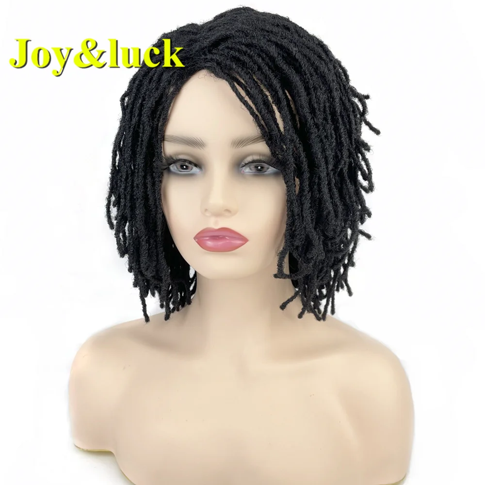 Синтетический черный парик для дредов короткие плетеные волосы парики