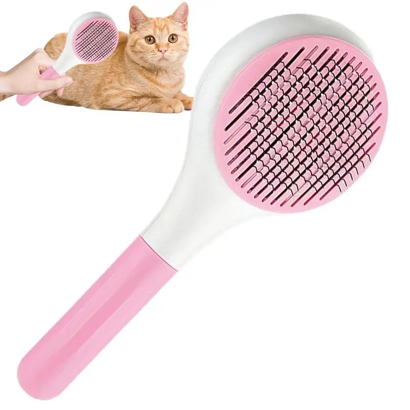 

Cat Grooming Brush Dog Cat Brush To Remove Loose Fur Self Cleaning Non Slip Hair Removal Tool For Gently Removes Loose Undercoat