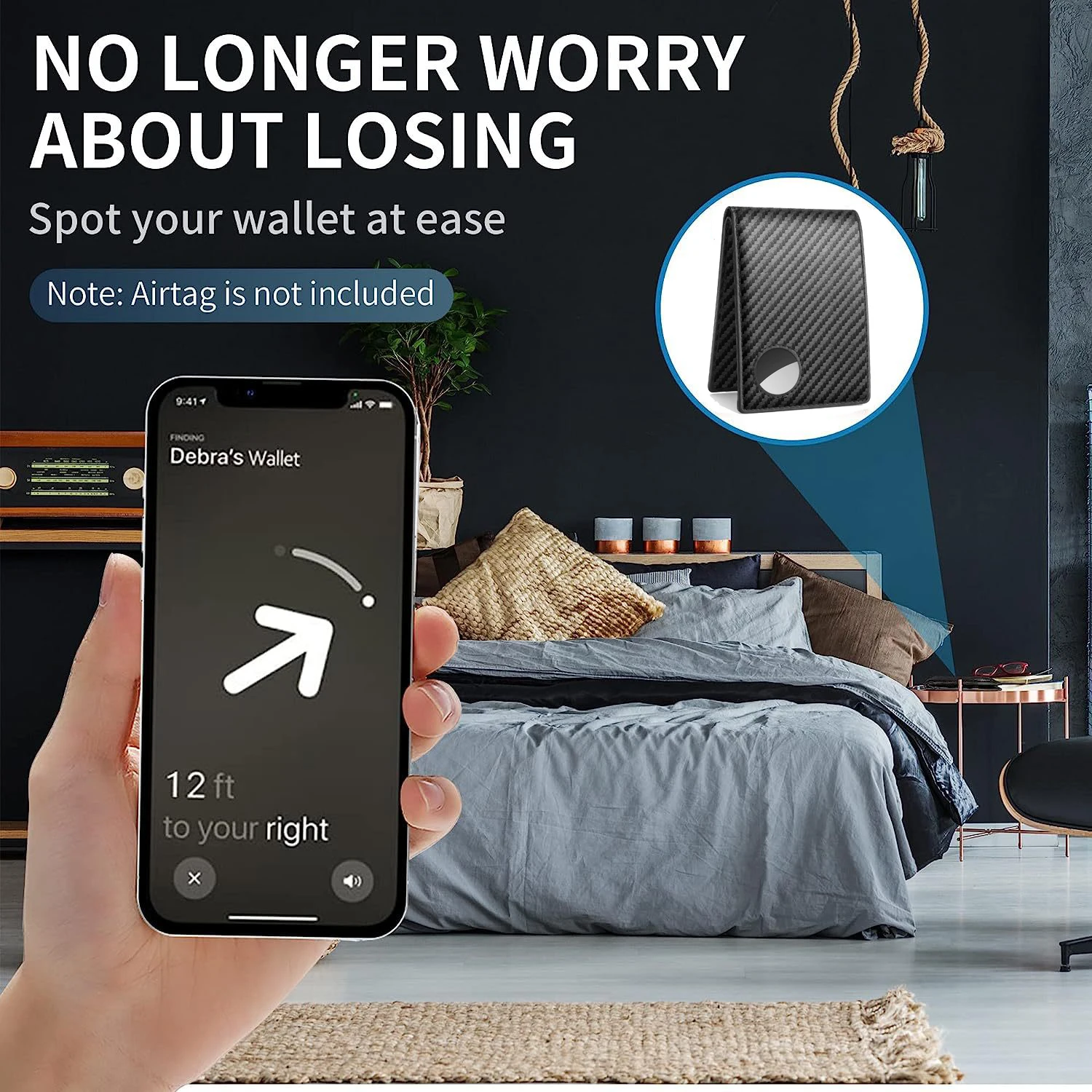 Мужской кошелек из микрофибры и кожи с RFID-защитой