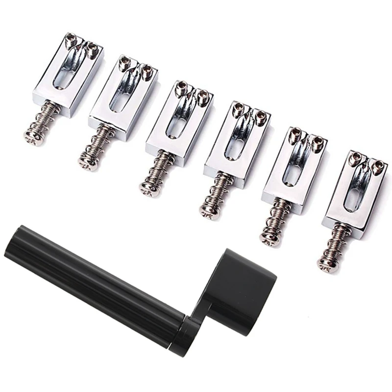 

1 струнная намотка для гитары случайного цвета и 6 шт. мостовых сиденья для электрогитары, плоский набор для Strat Tele Guitar