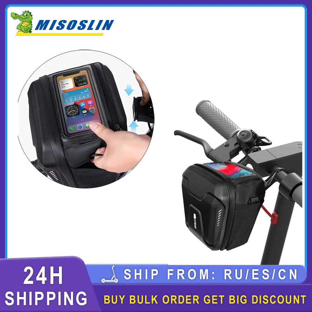 

Многофункциональная сумка на руль для Xiaomi Mi3 M365 Pro2 Mi3 1S, сумка для электрического скутера, водонепроницаемая, для сенсорного экрана