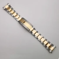 904l gold plated steel color two tones watch bracelet for gmt 116713 aftermarket watch parts