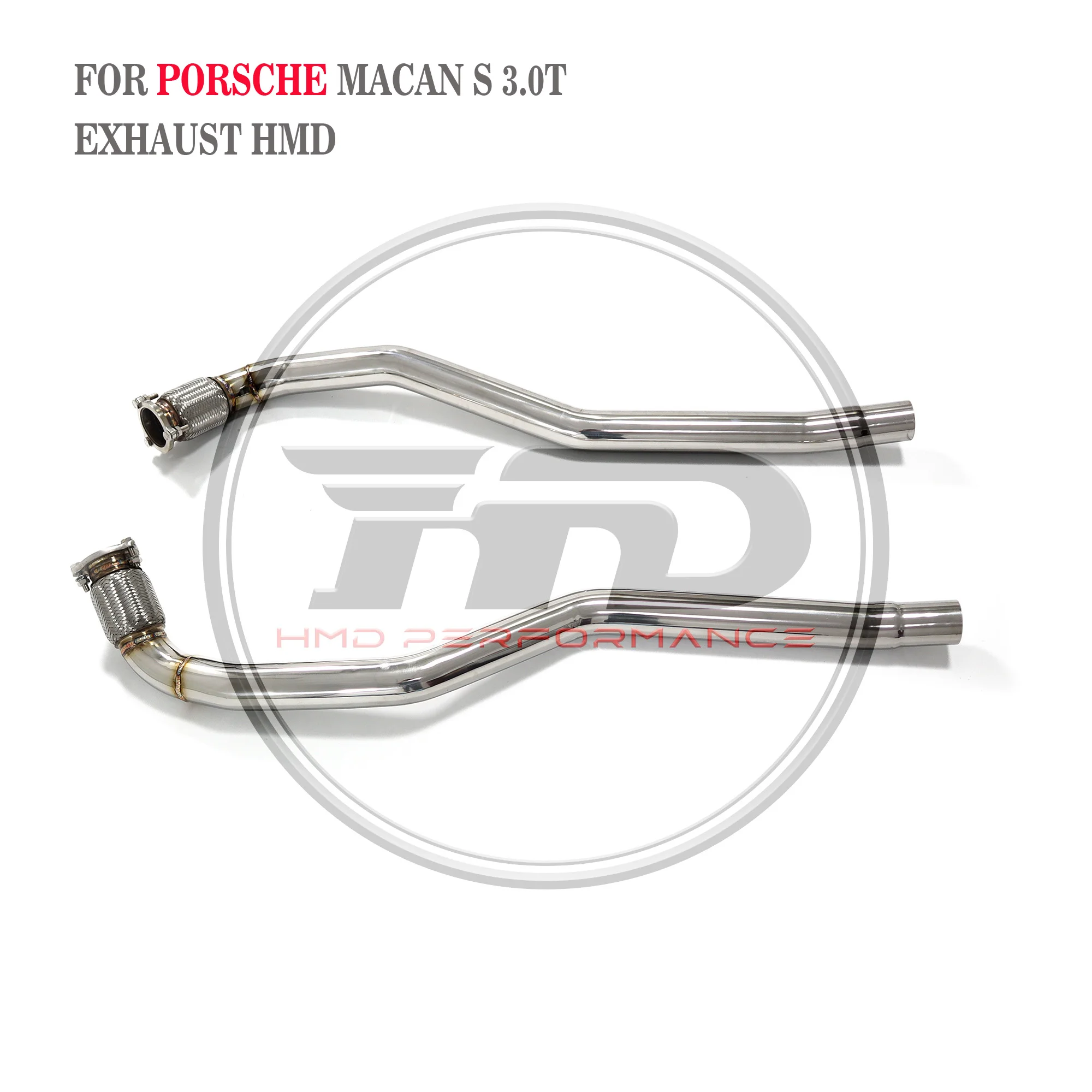 Средняя труба Performance для выхлопной системы Porsche Macan S GTS 3.0T HMD прямая трубка из