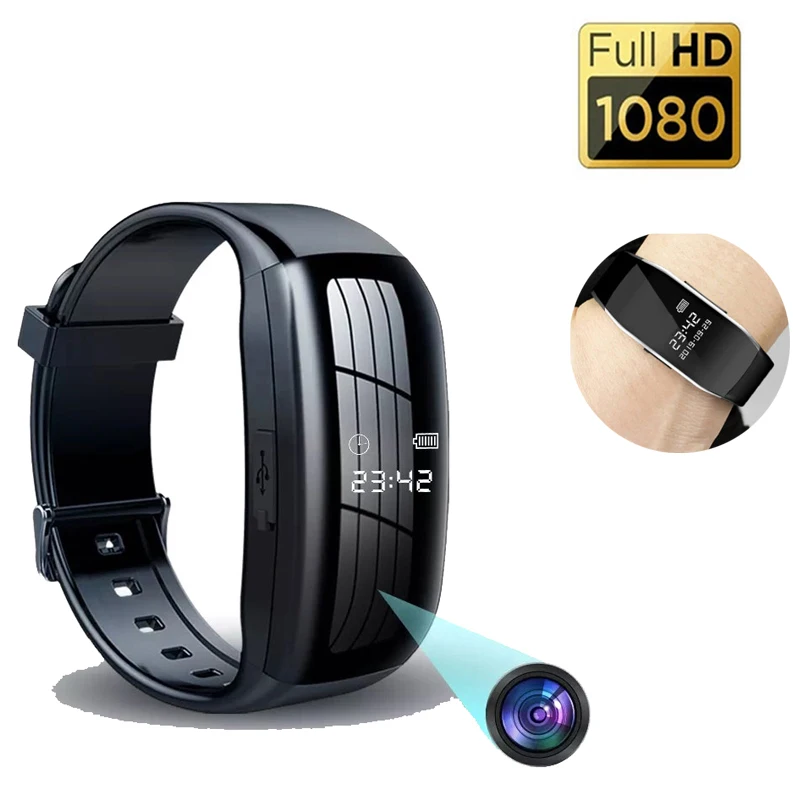 

1080P Mini Camera Professional DV Voice Video Recorder Digital Sound Reduction Noise Home Dictaphone Wristband Micro Cam