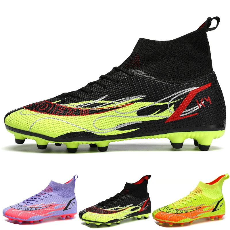 

Fashion Football Shoes Breathable Non-slip High-top Football Shoes Outdoor Lightweight Futsal Professional Football Shoes