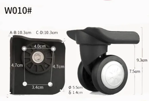 Front Wheel Suitcase Wheels Wheeled  Rolling Suitcase Pulley Accessories Luggage Wheels Bags Maintenance Replacement W001-057