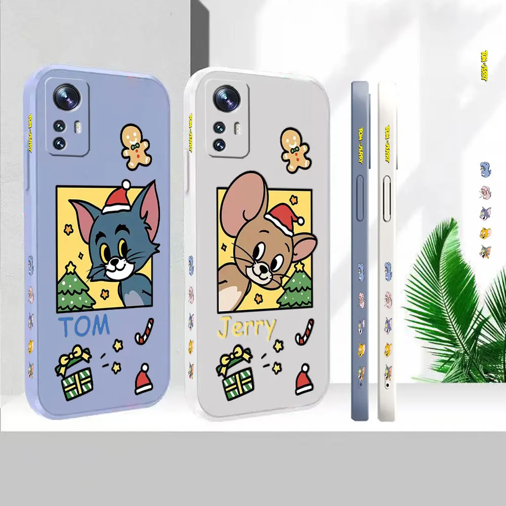 

Cute Tom And Jerry Phone Case For Xiaomi Mi 13 12 12S 12X 11 11T 10 10S 10I 9 9SE 8 8SE Pro Ultra Lite Liquid Cover Funda Capa