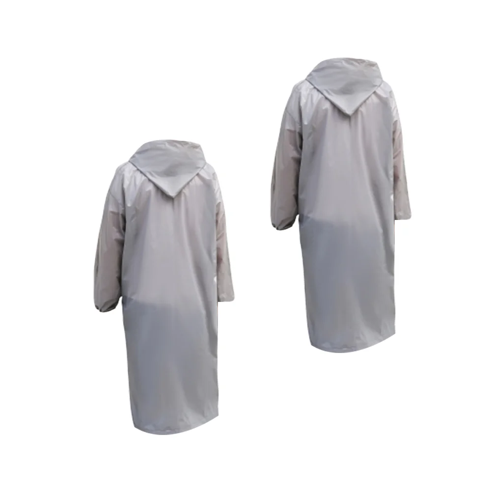 

2pcs Raincoat Portable Lightweight Reusable EVA Rain Cover Poncho with Hood for Camping Riding