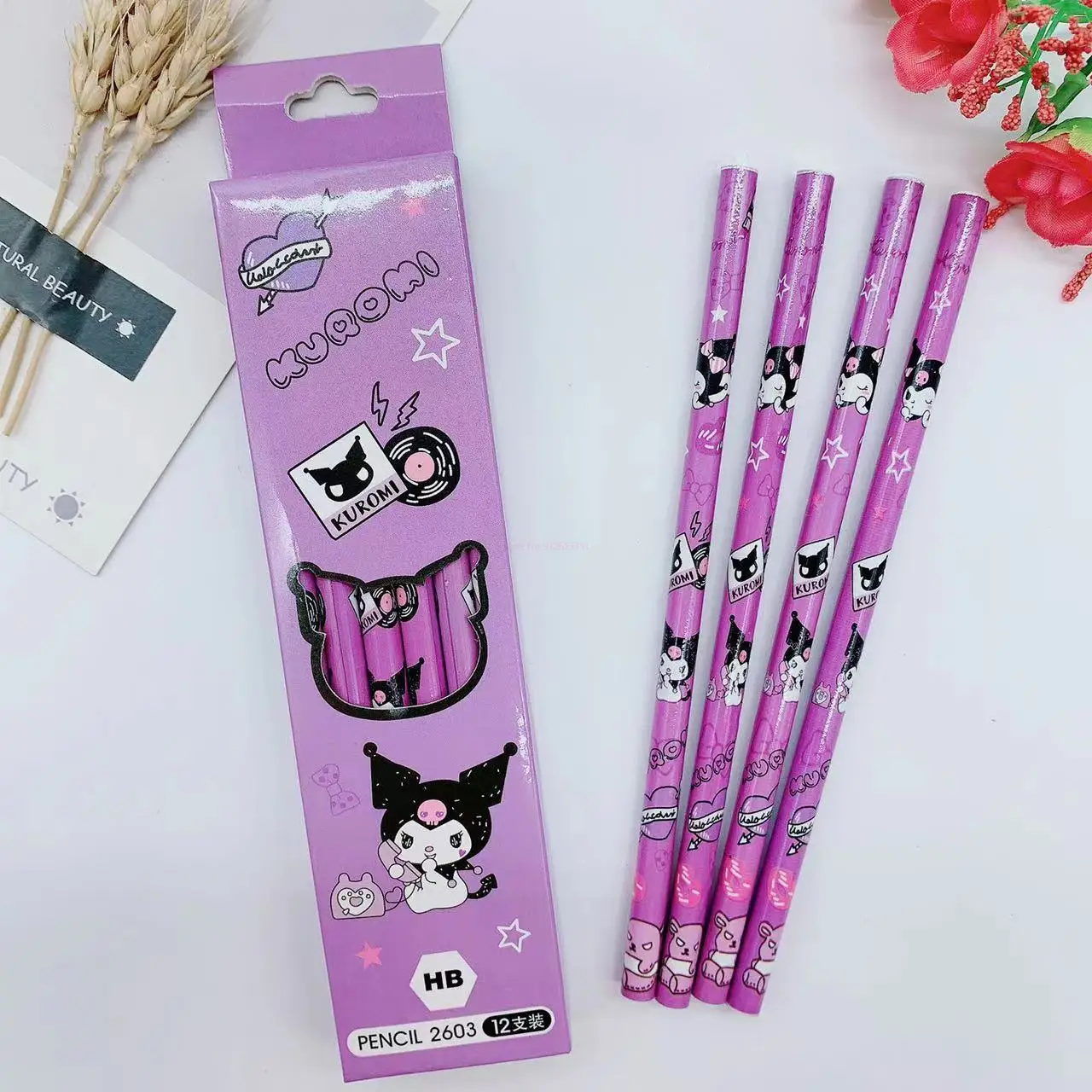 

Карандаш Sanrio серия мультфильмов кавайная мелодия Kuromi Cinnamoroll карандаш для детей рисование письма школьные принадлежности Канцтовары Оптова...