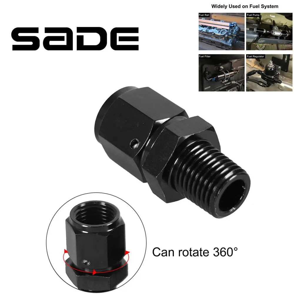 

Fuel System Straight Adapter Fitting AN4 AN6 AN8 Female to 1/4NPT 1/2NPT 1/8 NPT 3/8NPT Male Swivel Adapter Fitting Aluminum
