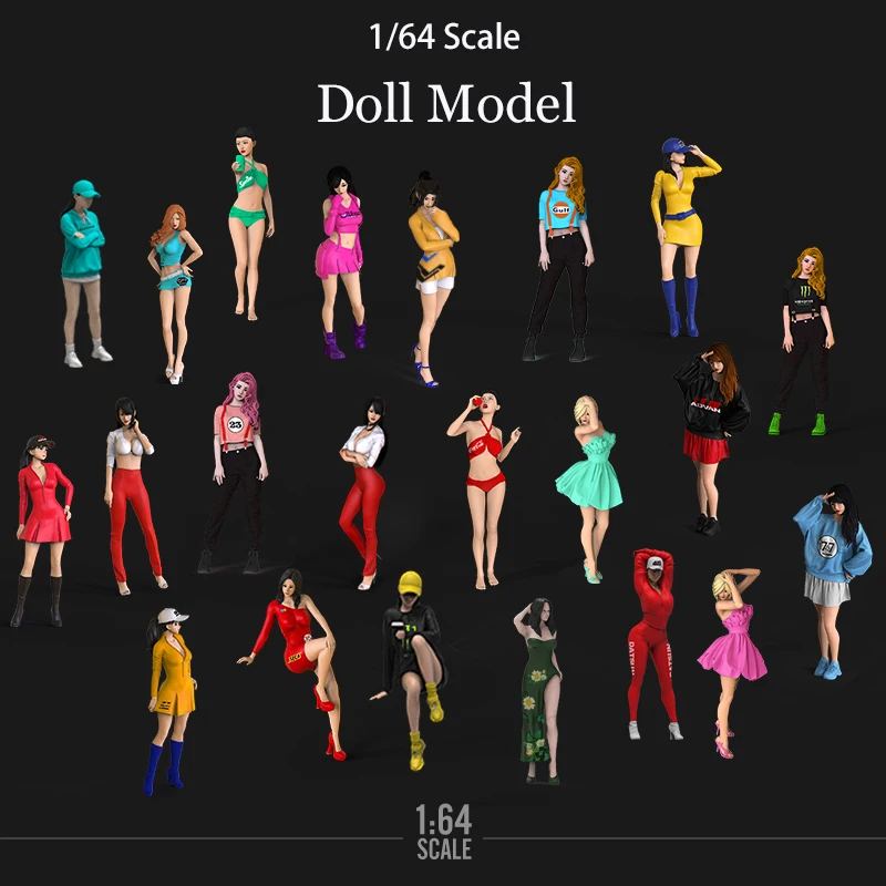 

Diorama 1/64 Resin Figure Model Car Garage Person Doll Display Scene Model Toy Gift