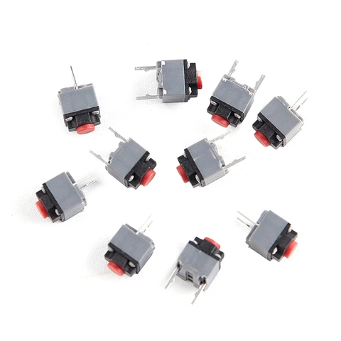10 шт. КОQZM Микропереключатель мыши Kailh Mute Button 6*6*7.3