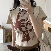 corset crop top tee mall goth aesthetic y2k streetwear tank summer sexy accessories vintage blouse cyber bustier t shirts woman