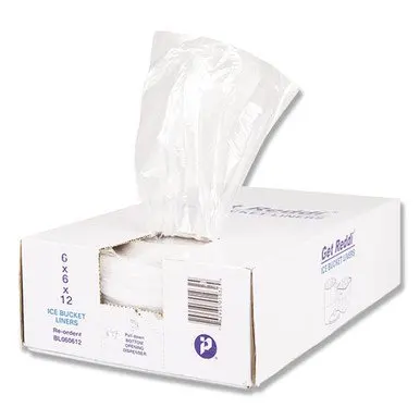 

BL060612 3 Quart 6 in. x 12 in. Ice Bucket Liner Bags - Clear (1000-Piece/Carton)