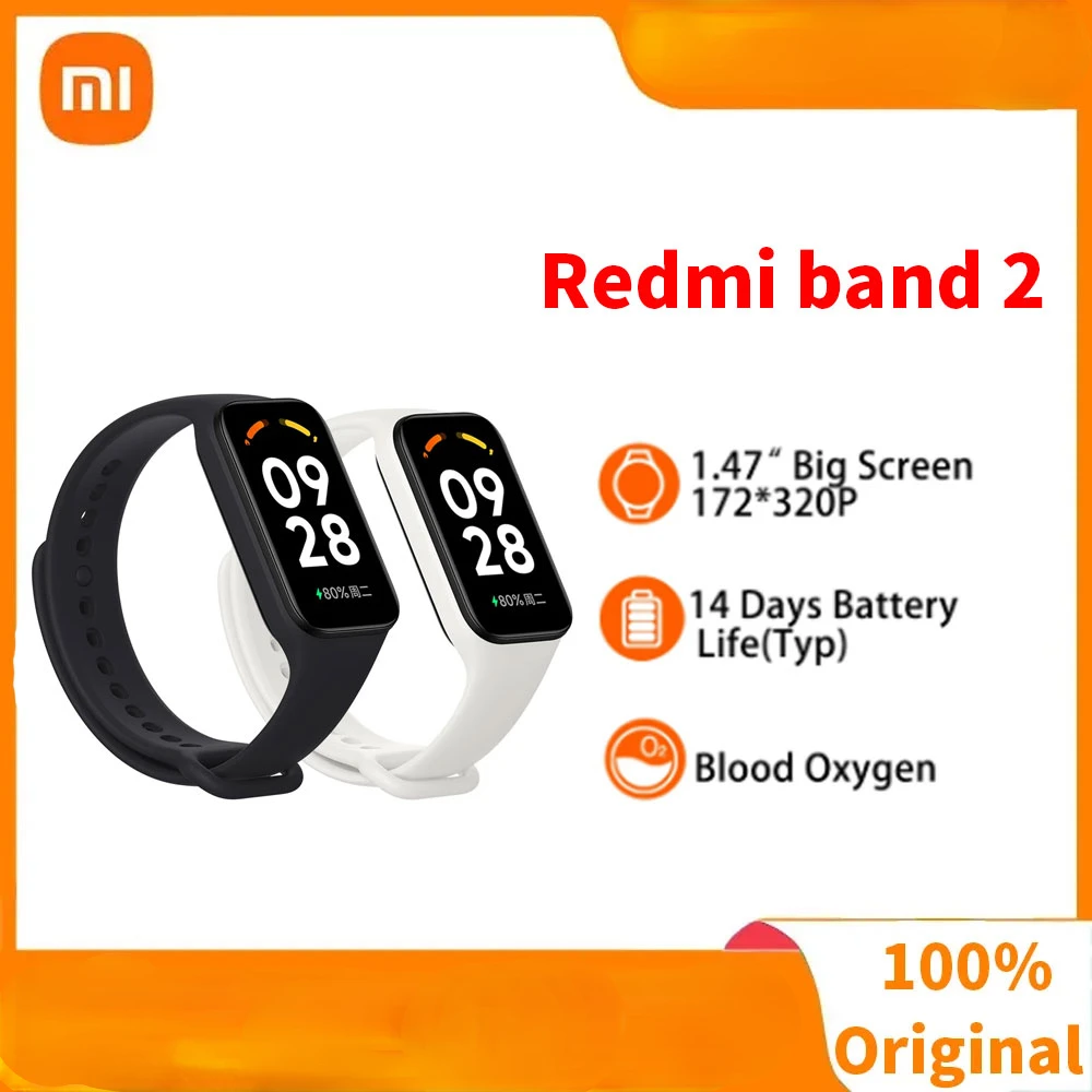 

Xiaomi Redmi Band 2 Smart Bracelet 1.47" Big Screen Blood Oxygen Heart Rate Fitness Tracker Bluetooth Mi Band Miband 2 Wristband