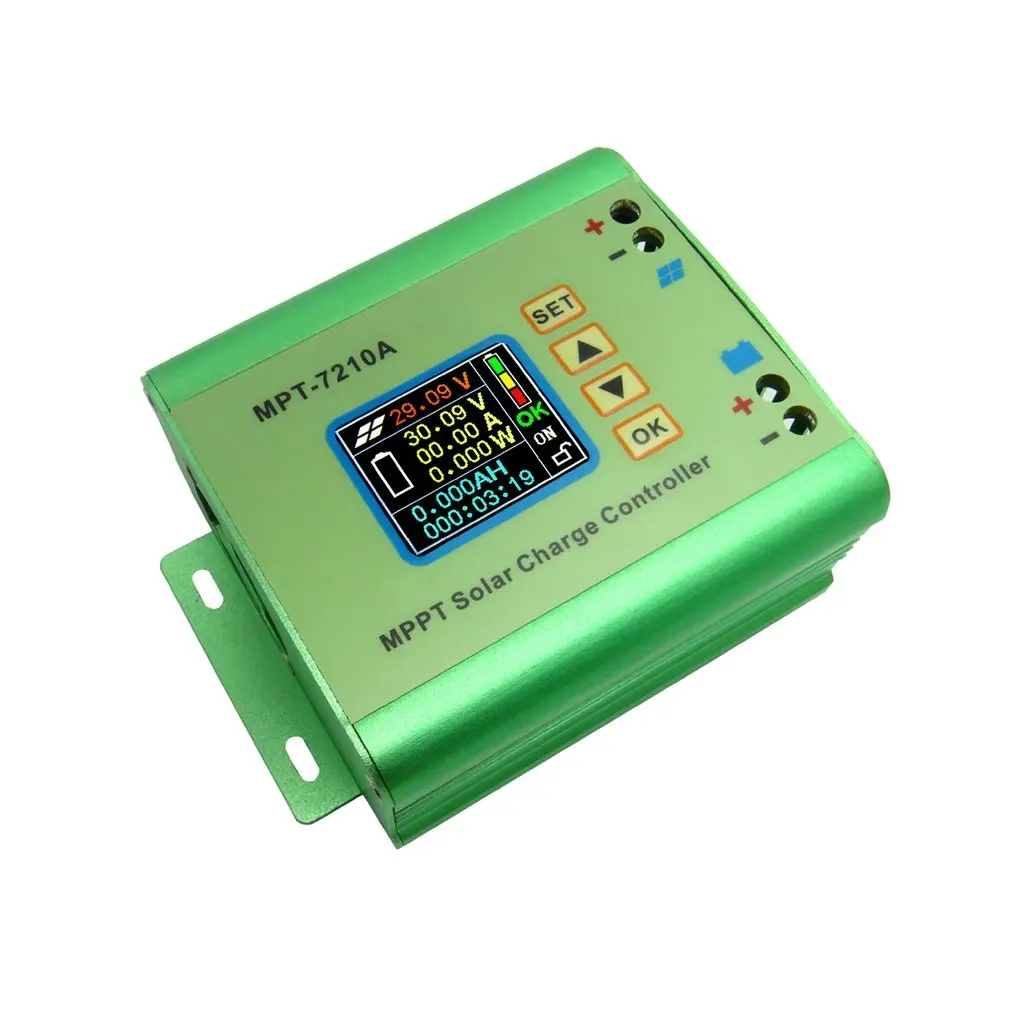 

MPT-7210A цветной ЖК-дисплей MPPT Контроллер заряда солнечной панели 24/36/48/60/72 в контроллеры солнечных батарей