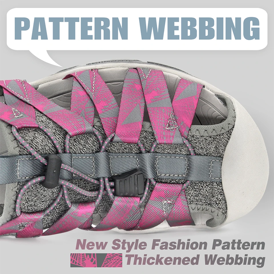 GRITION Womens Sandals Summer Trekking Shoes Non-Slip Casual Hiking Shoes Outdoor Fashion 2022 Comfortable Non Slip Size 36-41