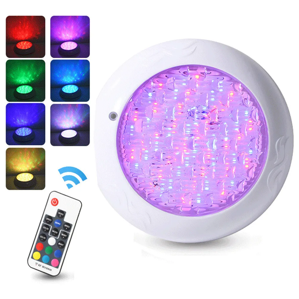 RGB LED Swimming Pool Light IP68 Waterproof AC12V Outdoor Wall-Mounted Colorful UnderWater Light Pond LED Piscina Luz Spotlight