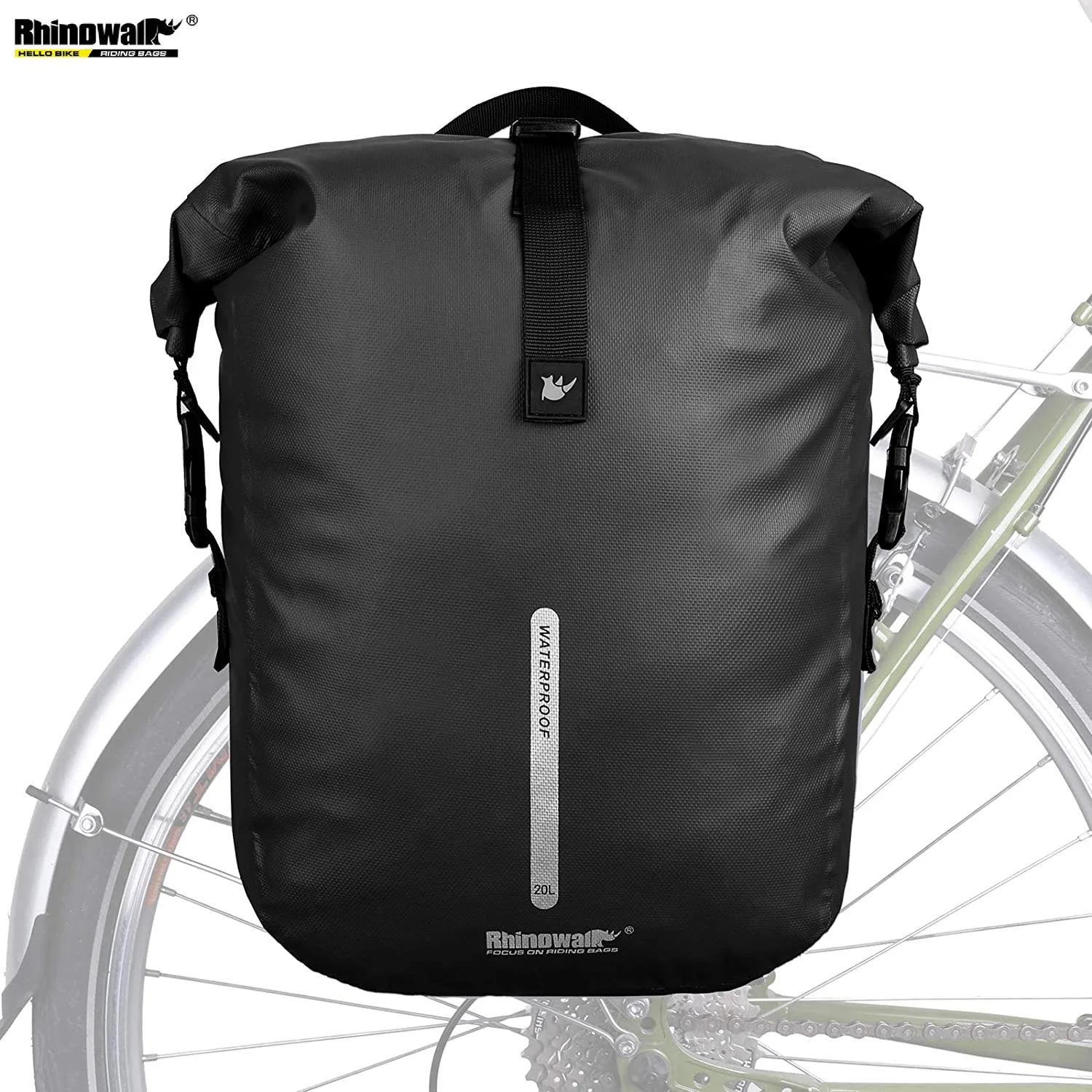 

Rhinowalk Bike Pannier Bag Waterproof Bike Backpack Bag Motorcycle Rear Rack Bag Bike Rack Trunks Professional Travel Bags