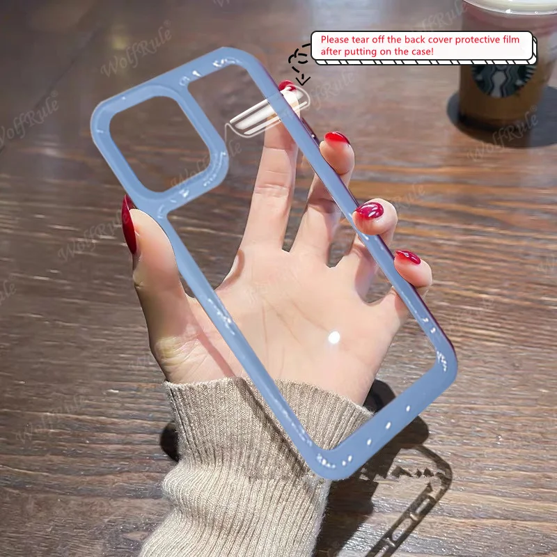 For OPPO A98 5G Case Cover OPPO A98 Capas New Shockproof Phone Bumper Clear Transparent Multicolor For Fundas OPPO A98 5G Cover