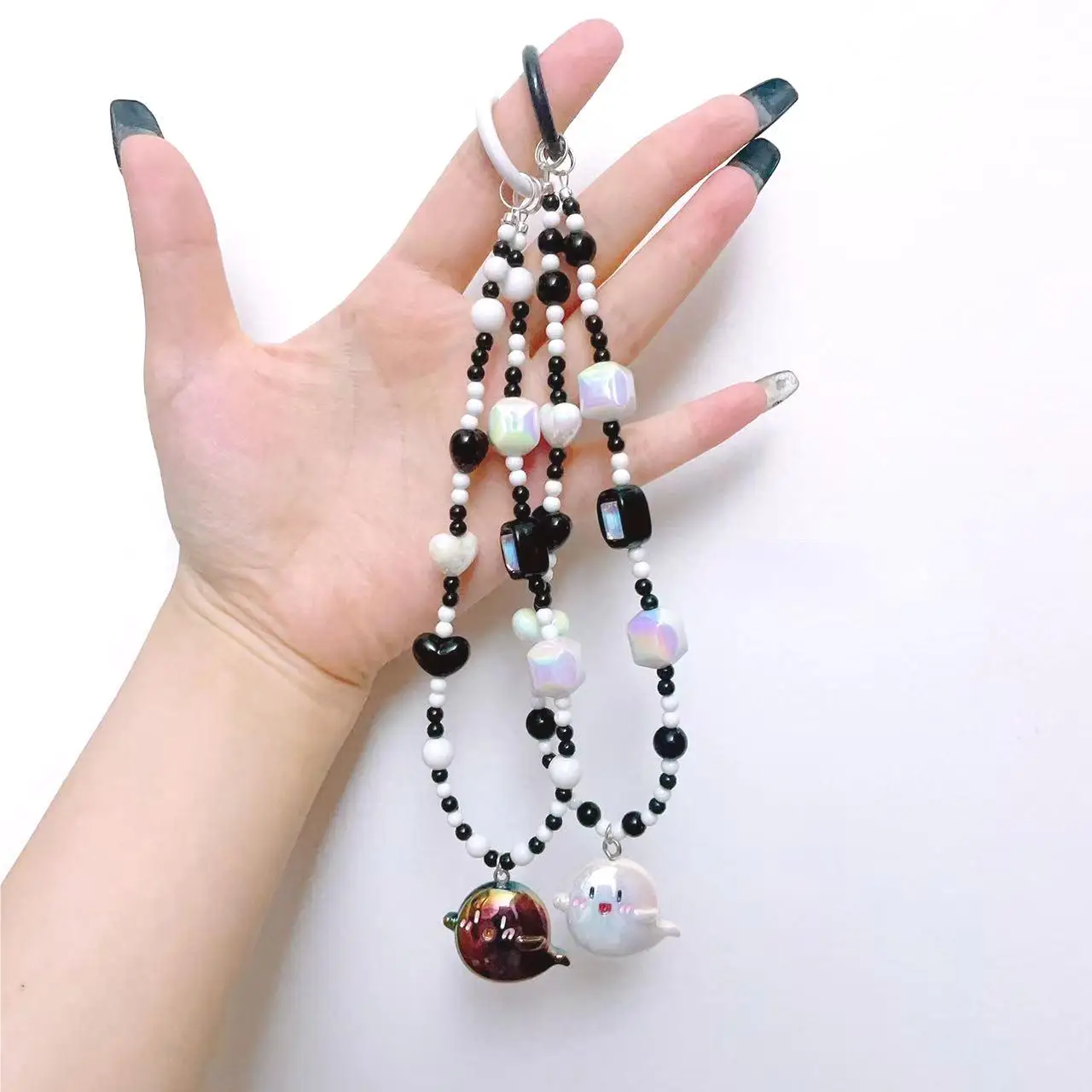 

1 шт. милые призраки аниме цепочка для телефона украшение для сумки Подвеска брелки для ключей для женщин брелок для девушек аксессуары ручной работы Y2k