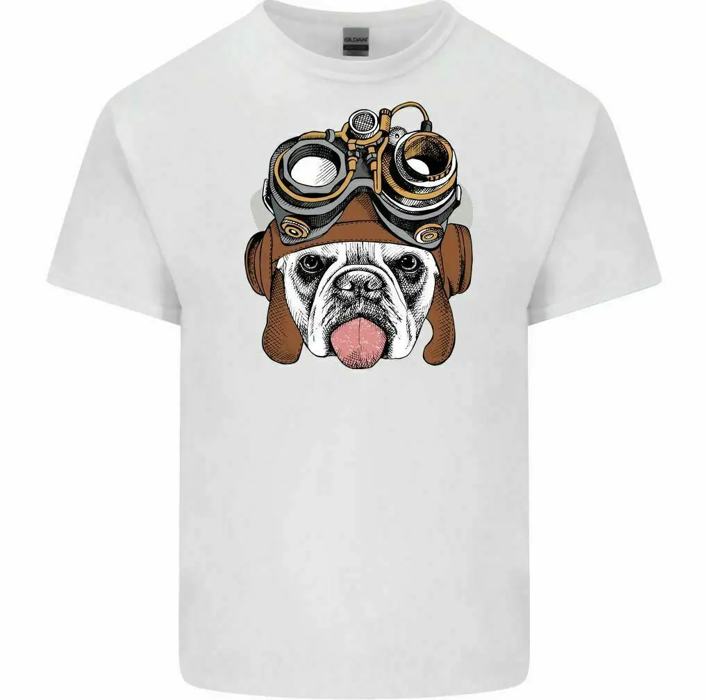 

Смешная Мужская футболка в стиле стимпанк, бульдог, собака, щенок, животные, английский, британский стиль