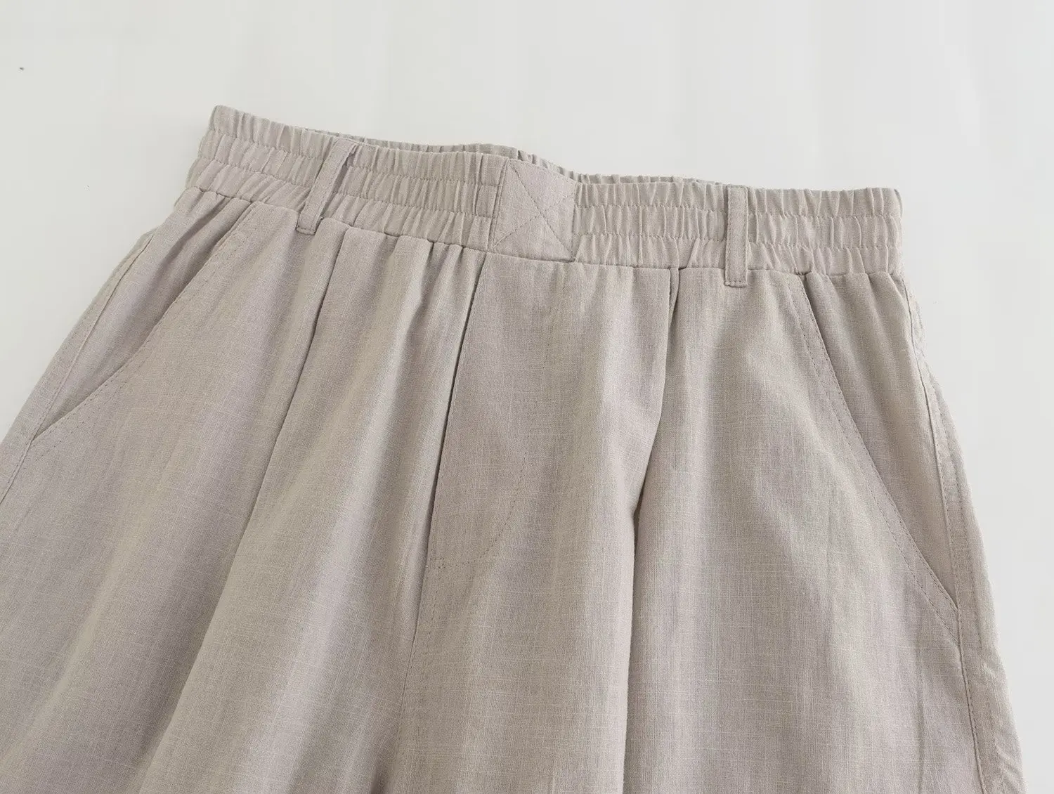 Elmsk Japanese Solid Color Loose Bermuda Shorts Fashion Simple Summer  Harem Casual Shorts Women