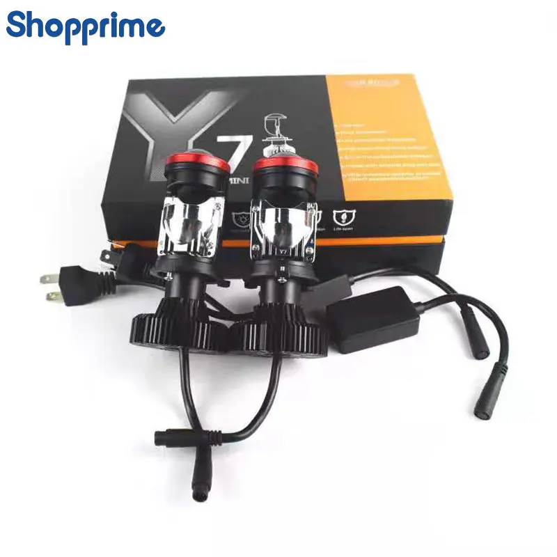 

Мини-проектор Canbus H4, светодиодный головной свет H4, лм, турбо светодиодный светильник, лампа для мотоцикла, автомобисветильник, линза s, 12 В, дальний/ближний свет, светильник HD LR