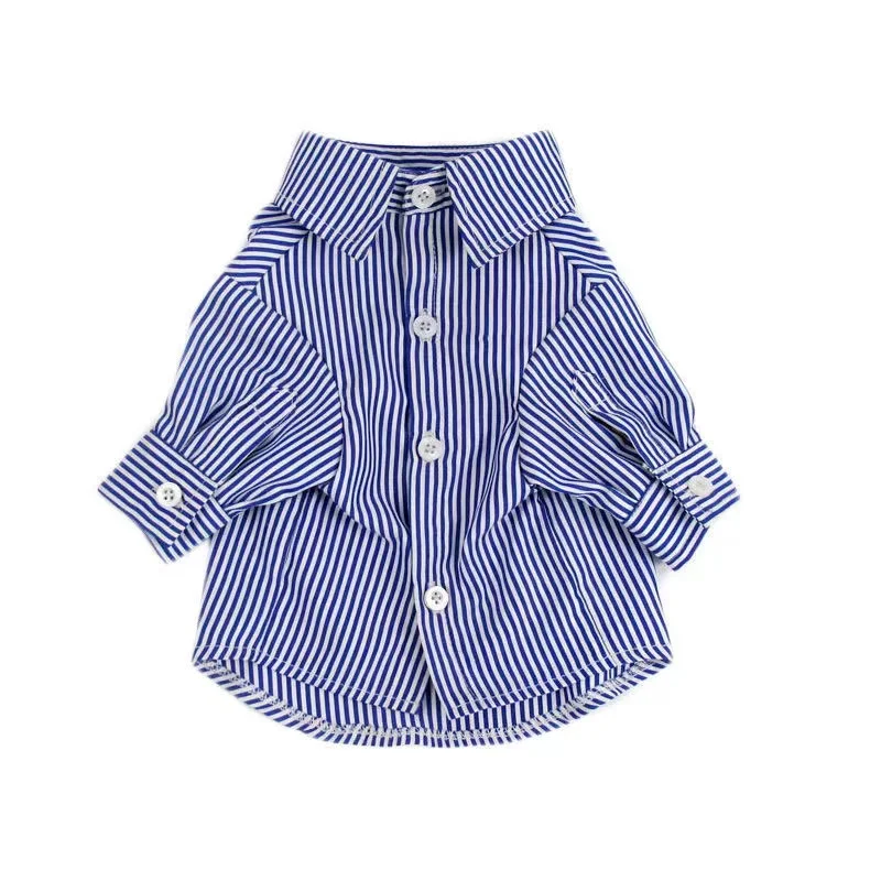 

Dog Striped Shirt Bichon Schnauzer Pomeranian Pomeranian Teddy Small Dog Pet Cat Clothes spring autumn fashion pet dog clothes