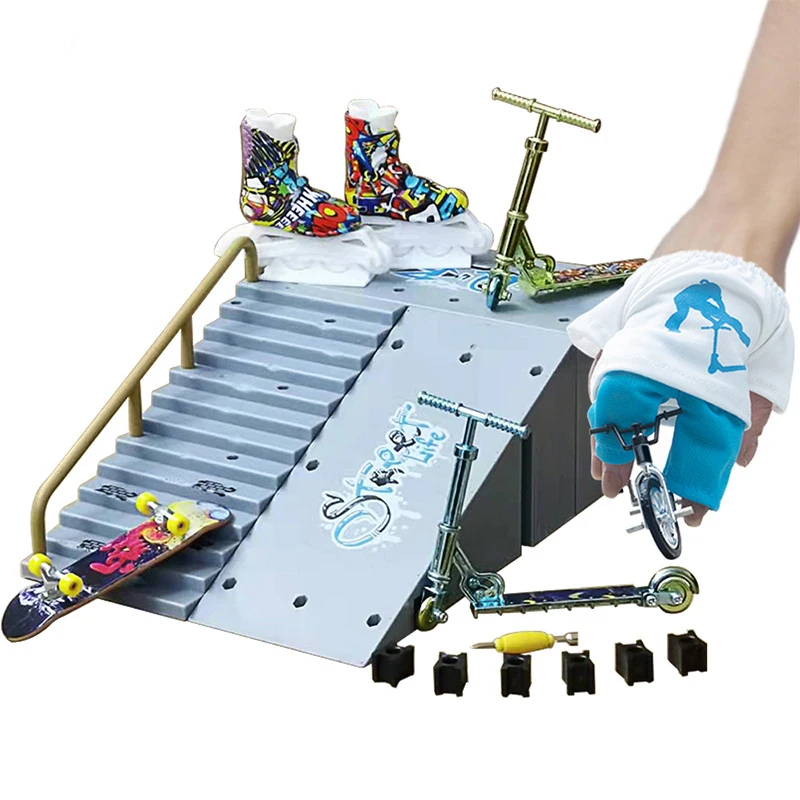 Мини-коньки с двумя колесами одежда яркий скейтборд наборы Пандусов Для